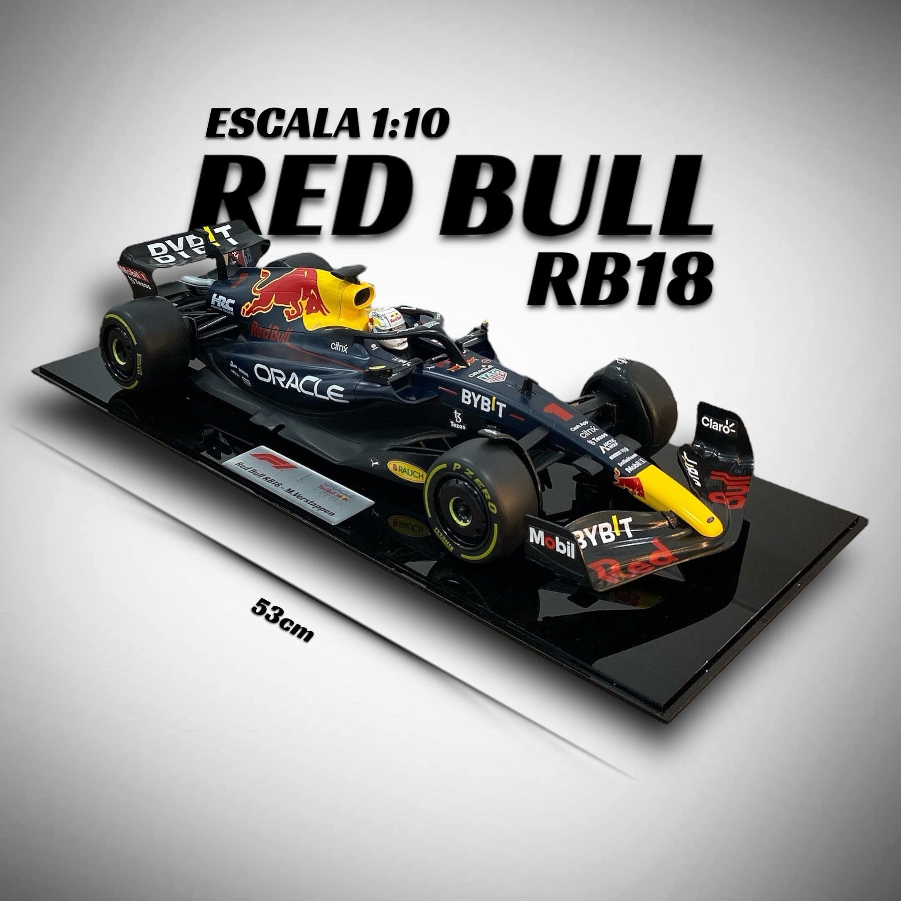 Miniatura F1 Red Bull RB18 / M. Verstappen - Escala 1:10 com 53cm